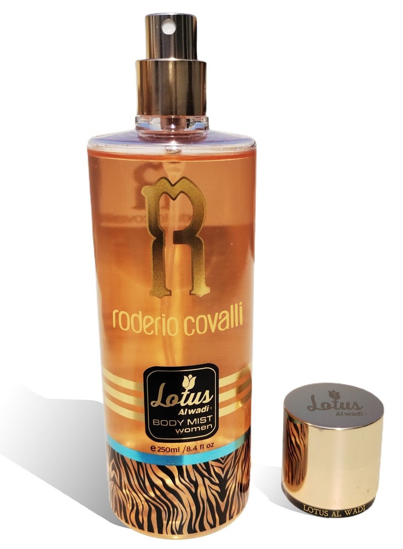 Lotus Alwadi - Roderio Covalli Fragrance, Body Mist Women signature Collection, 8.4 Ounce (6 piece Gift Set)