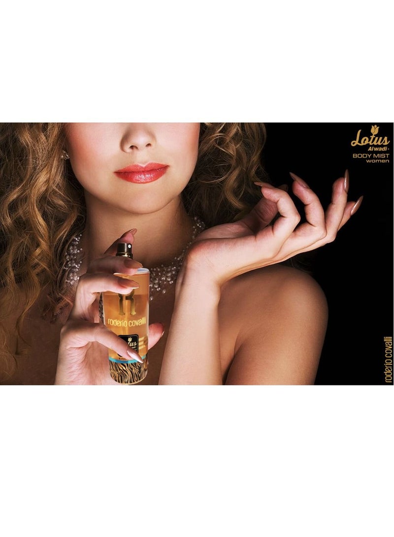 Lotus Alwadi - Roderio Covalli Fragrance, Body Mist Women signature Collection, 8.4 Ounce (6 piece Gift Set)