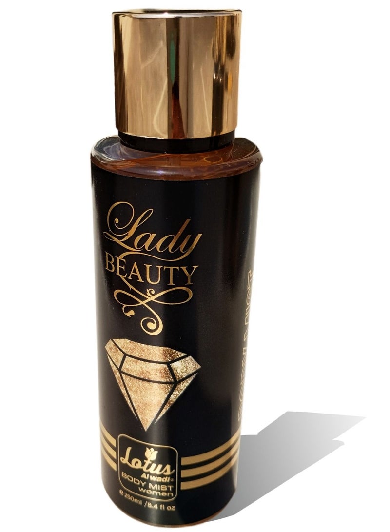 Lotus Al Wadi Lady Beauty Fragrance, Body Mist Women signature Collection, 8.4 Ounce (6 piece Gift Set)