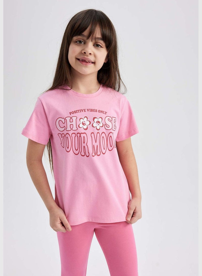 Girl  Knitted Short Sleeve Body