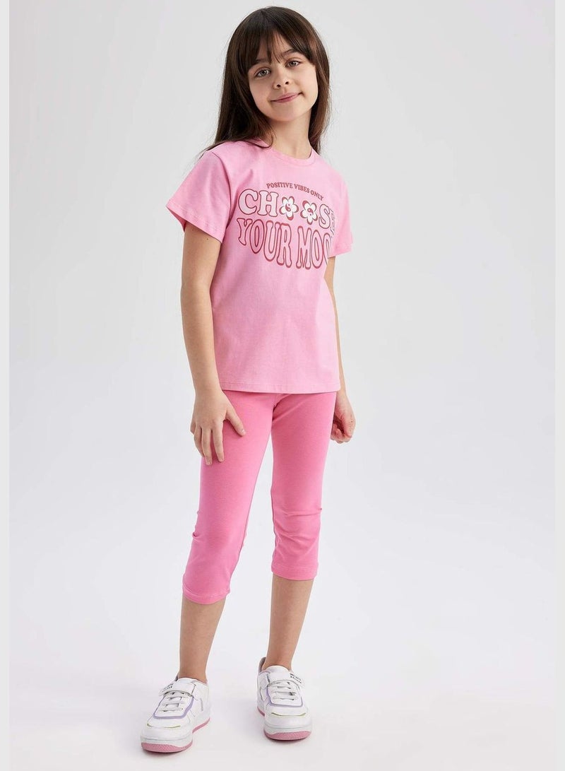 Girl  Knitted Short Sleeve Body