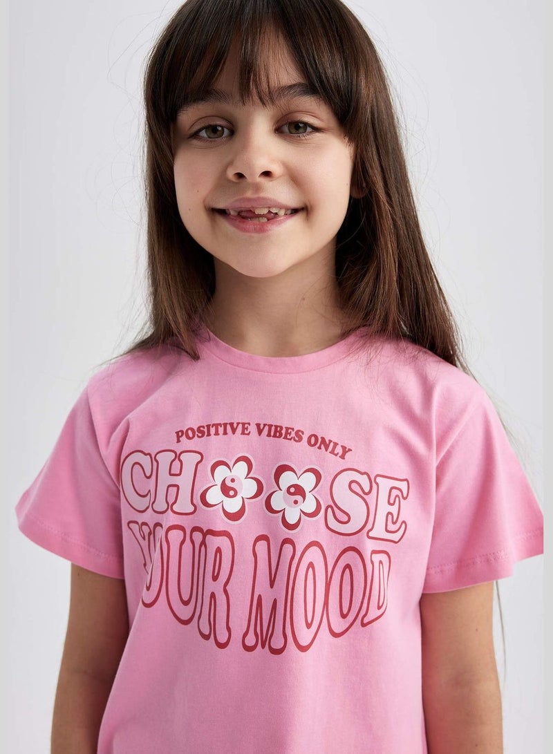 Girl  Knitted Short Sleeve Body