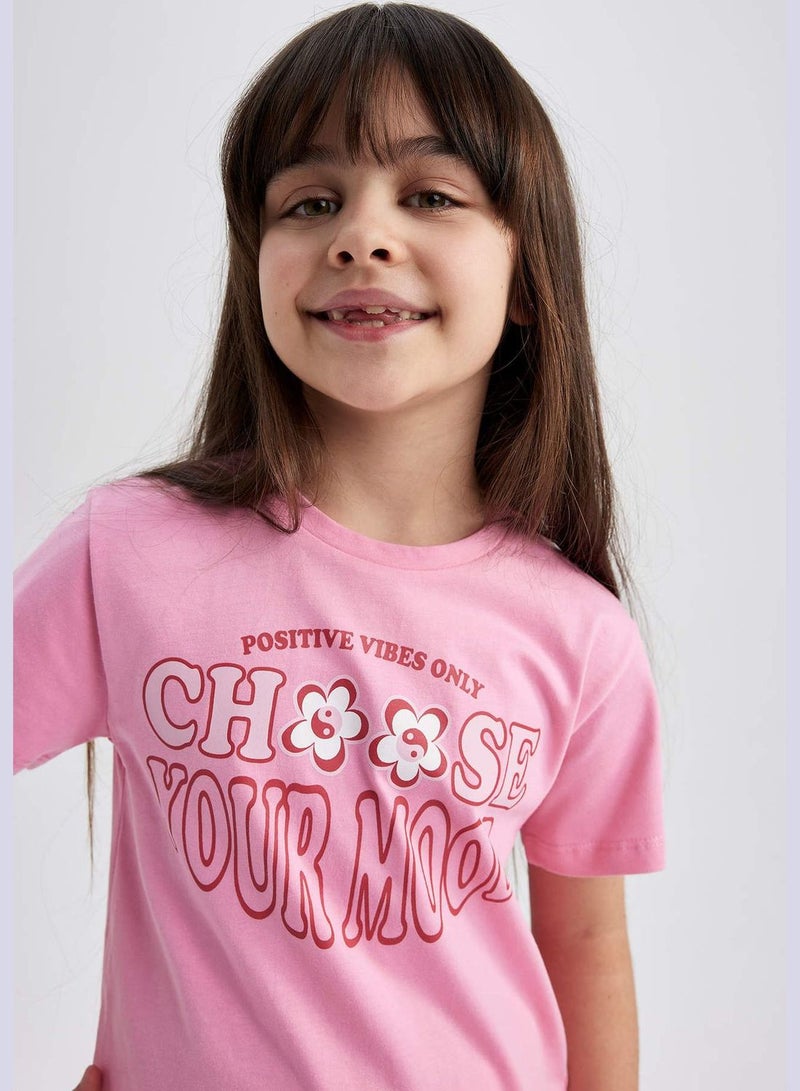 Girl  Knitted Short Sleeve Body