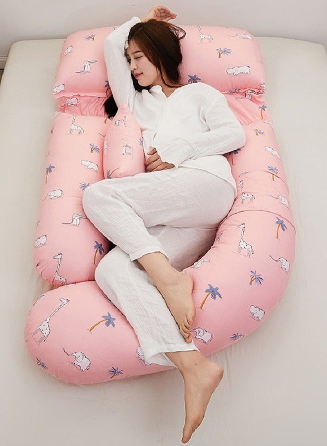 Removable Cover Home Pregnancy U Shaped Full Body Maternity Pillow With Detachable Side for Sleeping Nursing