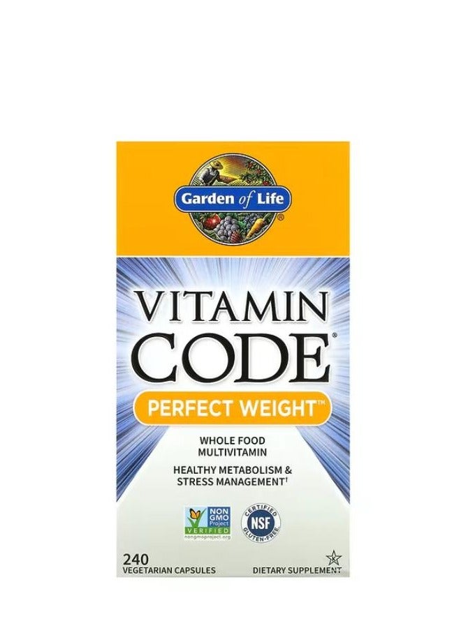 Garden of Life Vitamin Code Perfect Weight 240 Vegetarian Capsules