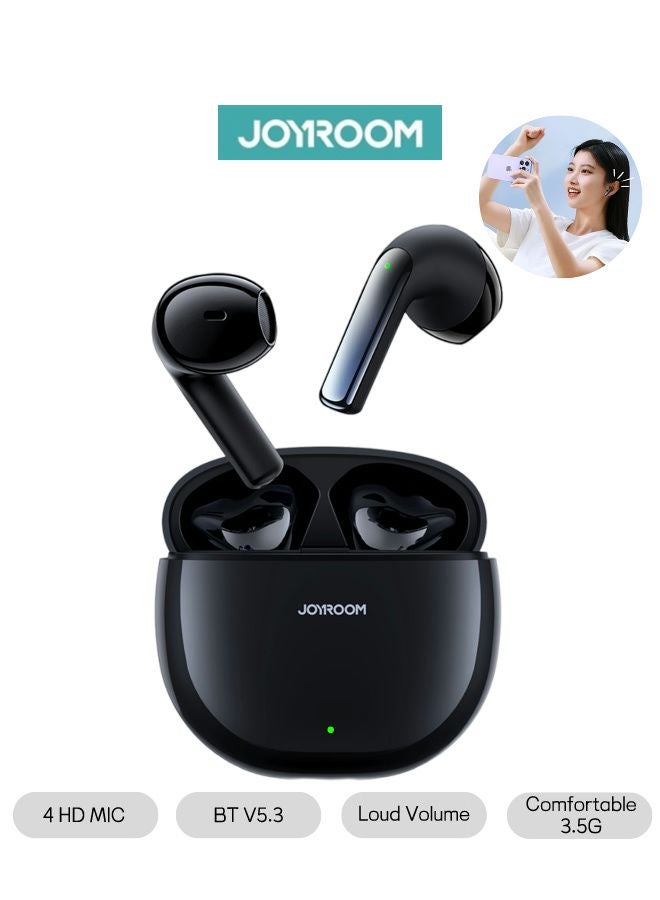 JR-PB1 True Wireless Bluetooth Earphones 4 Mic Semi In-Ear TWS Earbuds ENC Call Noise Reduction  Bluetooth 5.3 Black