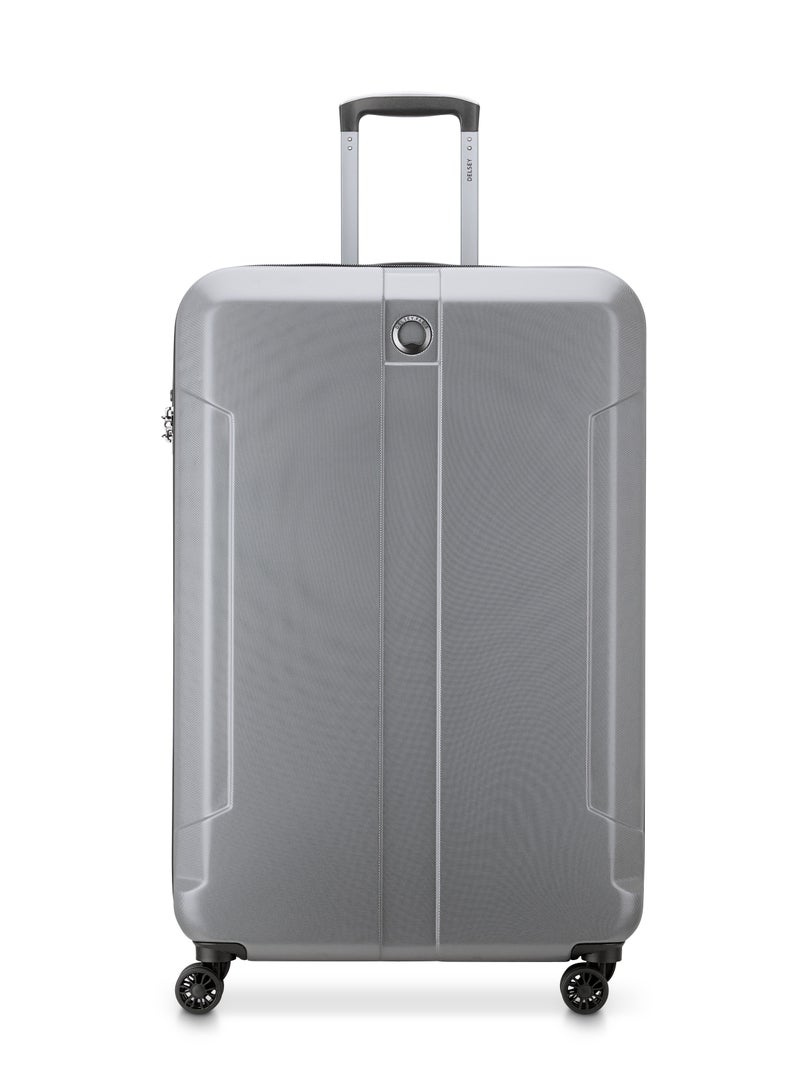 Delsey Depart Hard 81cm Hardcase Expandable 4 Wheel Check-in Luggage Trolley Case Grey - 00314583001 X9