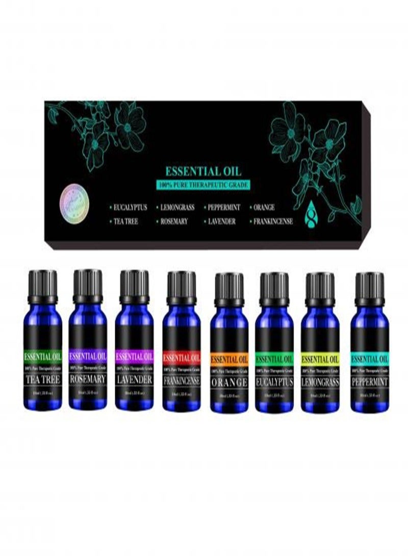 Aromatherapy Top 8 Essential Oils 100% Pure Therapeutic Grade Basic Sampler Gift Set