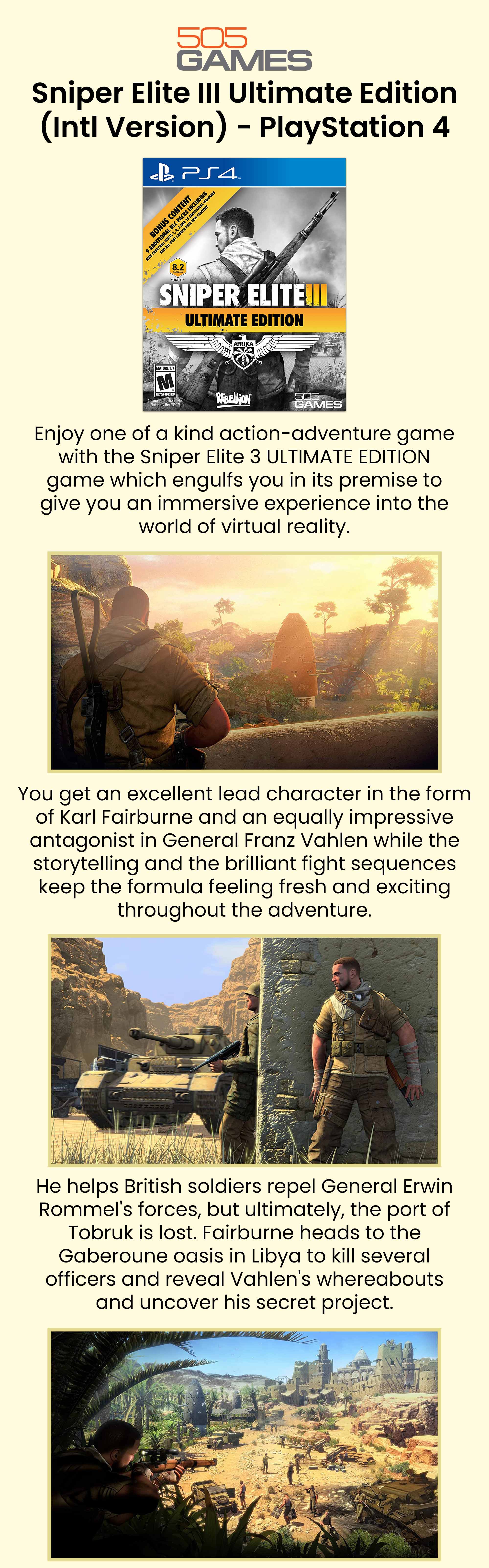 Sniper Elite III - (Intl Version) - PlayStation 4 (PS4)