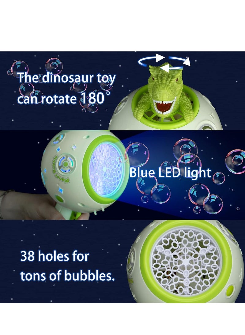 Auto Bubble Machine Rechargeable Dinosaur Bubble Machine with 17oz Bubble Solution,LED Light Leak-Proof Design,Automatic Bubble Maker Summer Toys for Kids Adults Outdoor Birthday Wedding Party