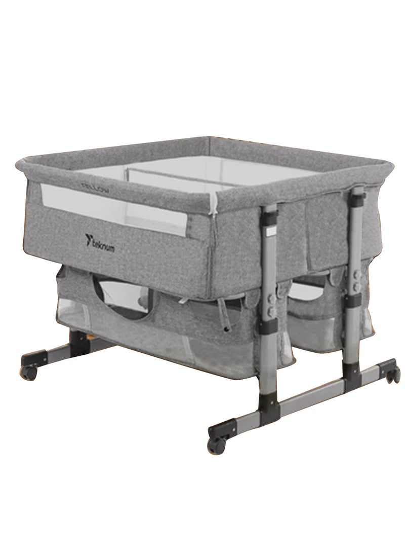 Twin Bassinets For Twins - Adjustable, Mesh, Storage