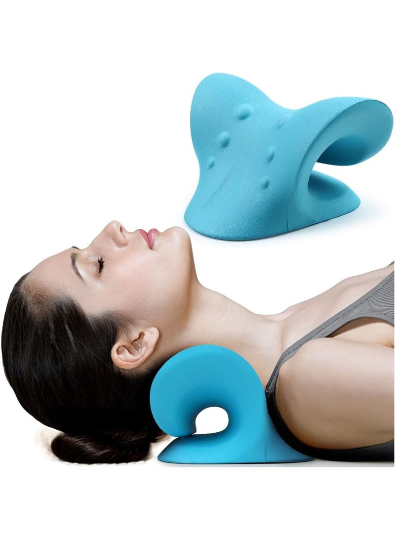 Chiropractic Pillow Neck Stretcher (Blue)