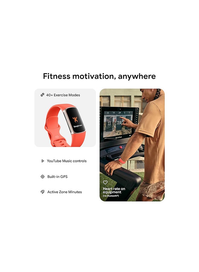 Charge 6 Advanced Fitness + Health Tracker Coral / Champagne Gold Aluminium