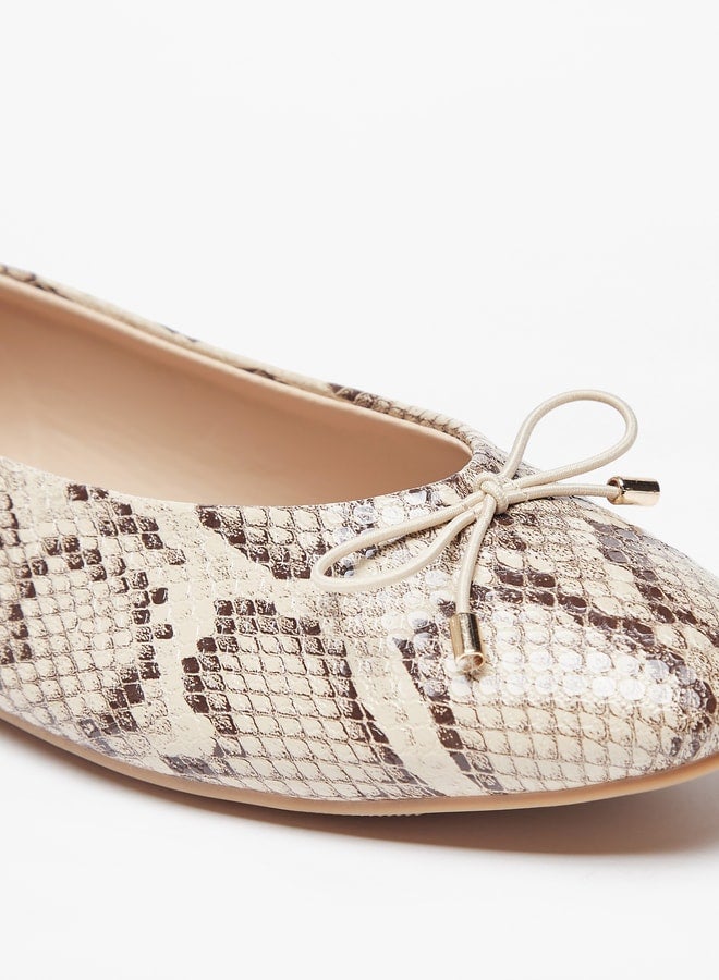 Women's Textured Slip-On Ballerina Shoes