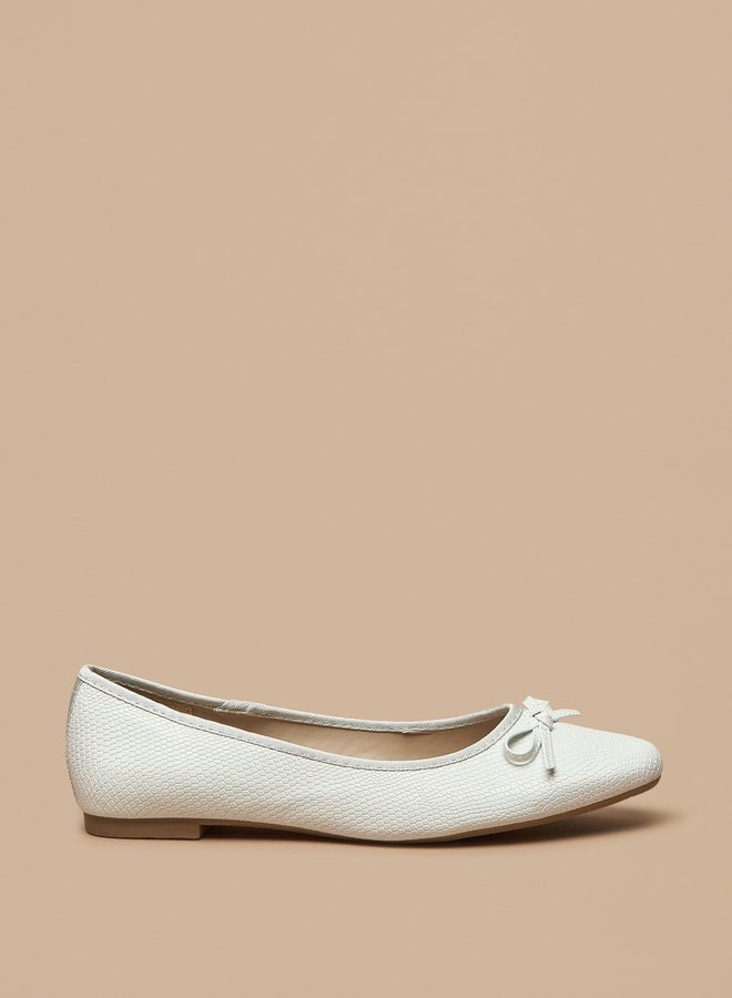 Women's Bow Detail Slip-On Ballerina Shoes