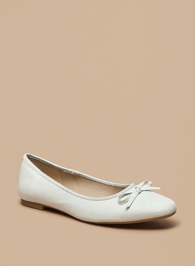 Women's Bow Detail Slip-On Ballerina Shoes