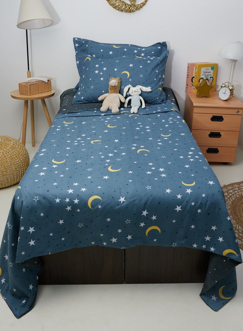 Stars & Moon Print Bedding Set - Double 200X200Cm