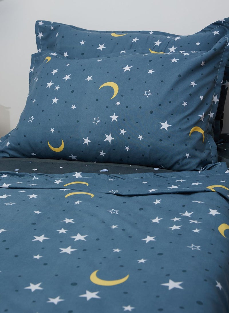 Stars & Moon Print Bedding Set - Double 200X200Cm