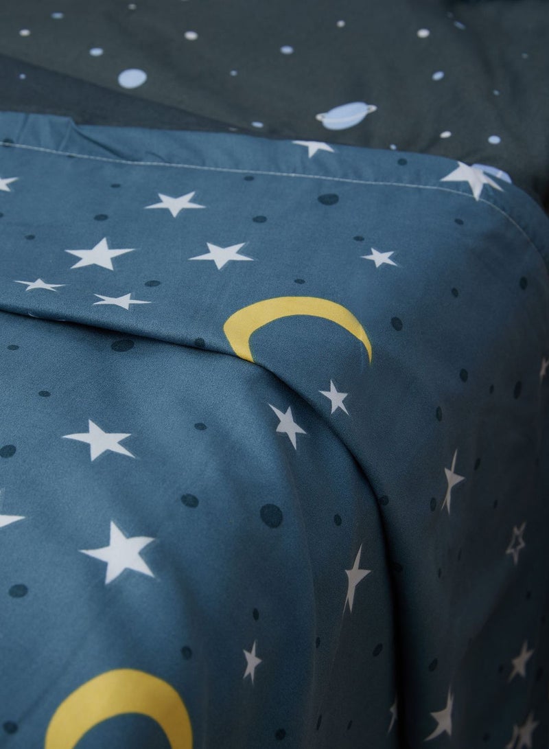 Stars & Moon Print Bedding Set - Double