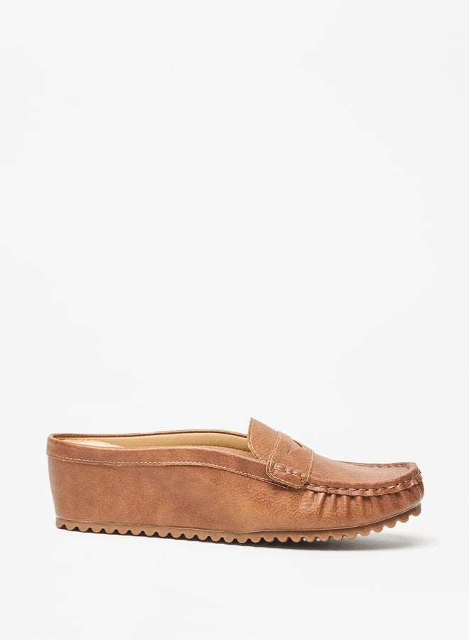 Women's Solid Slip-On Flatform Loafers