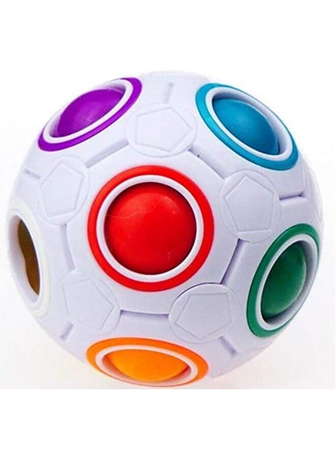 Magic Rainbow Puzzle Ball Football Style Fidget Toys Speed Cube