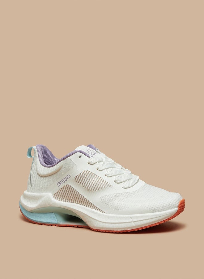 Women's Textured Sports Shoes with Lace-Up Closure