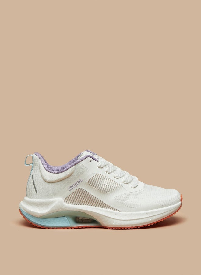 Women's Textured Sports Shoes with Lace-Up Closure
