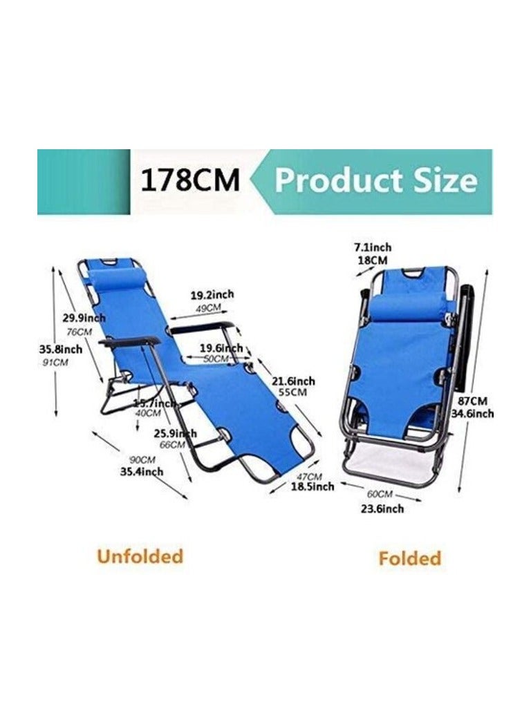 GO2CAMPS Zero Gravity Camping Chair with Headrest-Folding Camping Chair-Picnic Chair High Quality Beach Chair Garden Chair as Fishing Chair,Festival Chair (Multicolour)