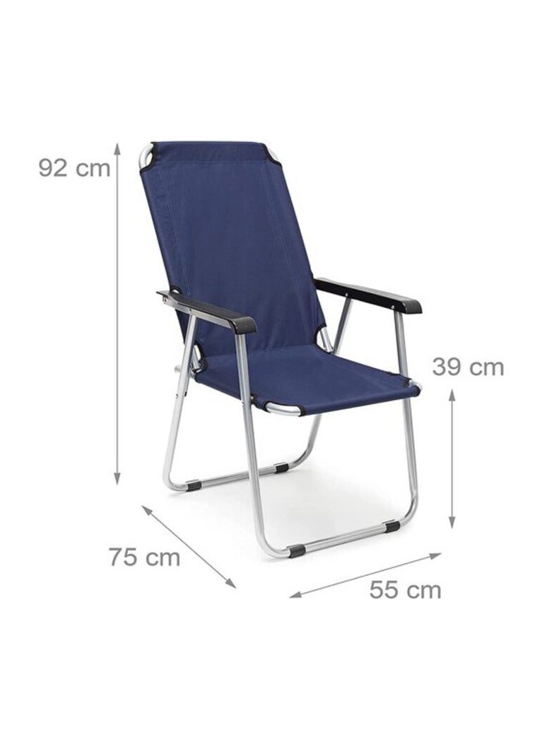 GO2CAMPS Folding Camping Chair High Quality Beach Chair for Garden Balcony or Festivals Outdoor Collapsable Chair as Fishing Chair or Festival Chair (Multicolour)