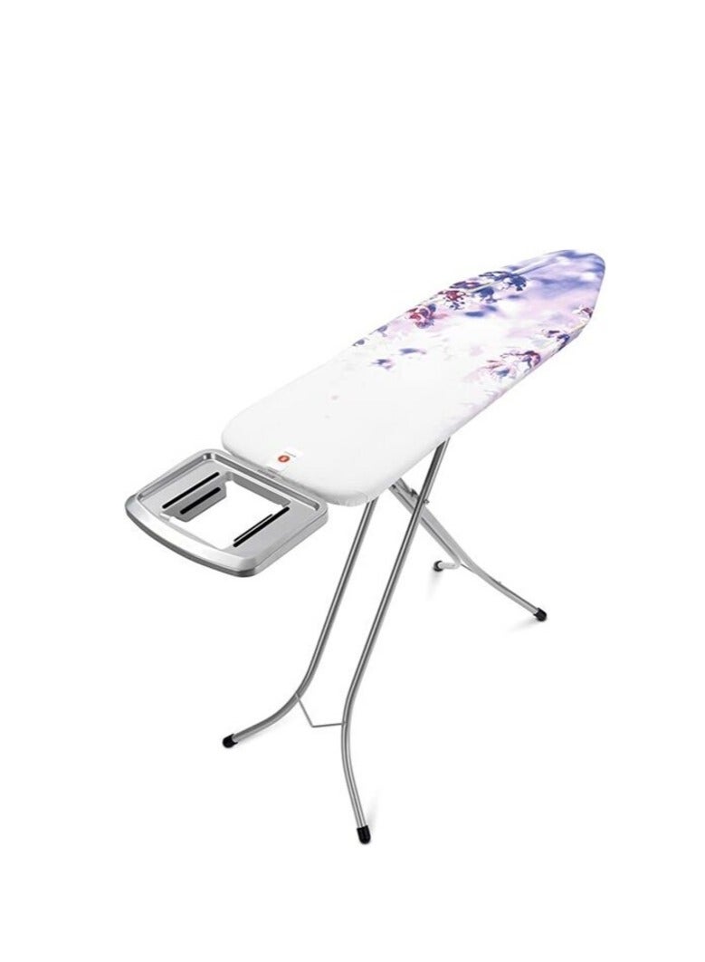 Enmac Black Ironing Board, Heat Resistant Iron Board With Steam Iron Rest, Foldable Ironing Stand. with dork Gray Color structure 110 x 34 cm