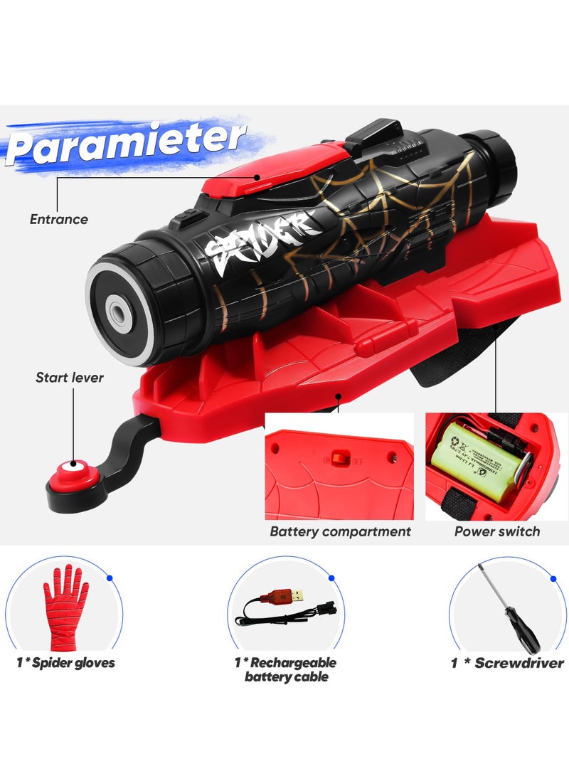 Gel Ball Blaster Web Shooter, Wrist Spider Web Shooters Blaster Toy with water Beads and Spider Glove, Spider Splatter Ball Toys for Kids Outdoor Play