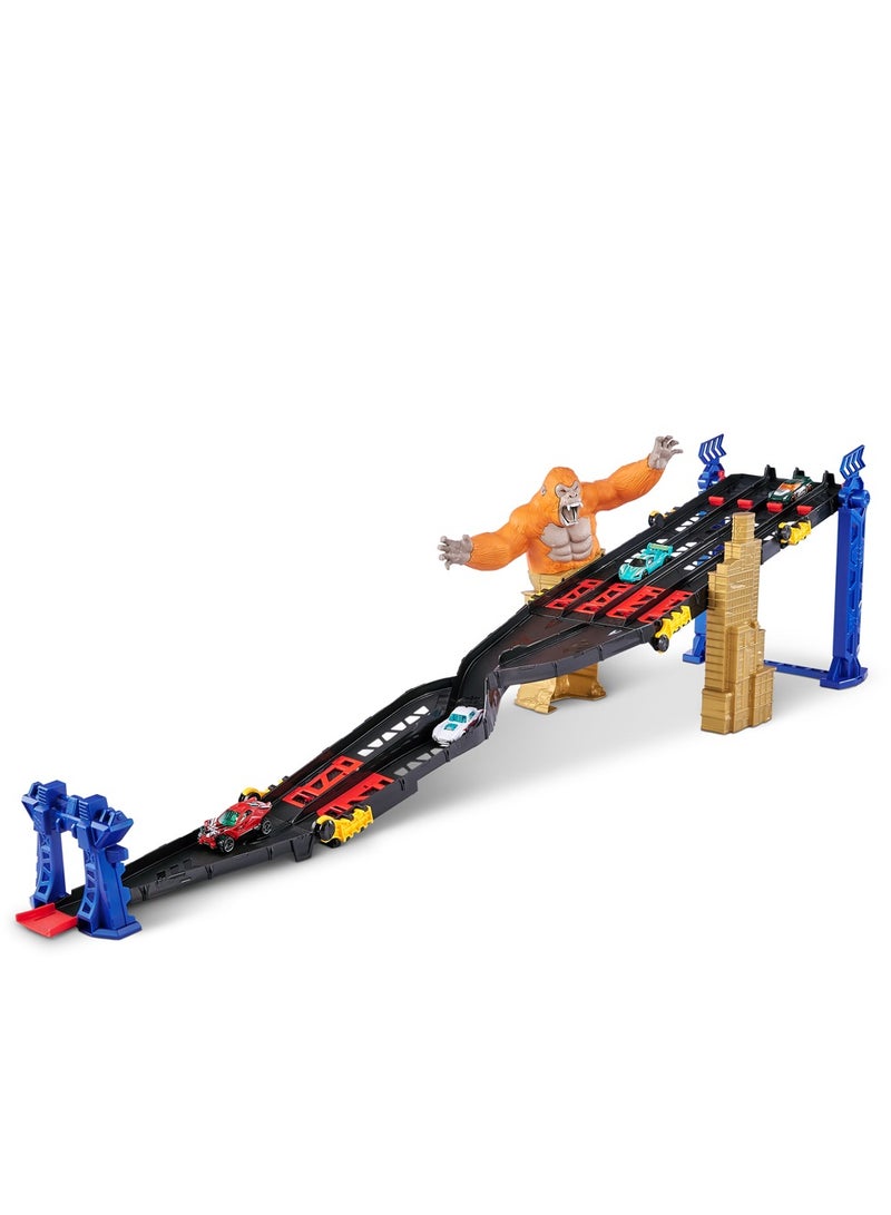 METAL MACHINES 4-Lane Gorilla Attack Track set For Ages 4+