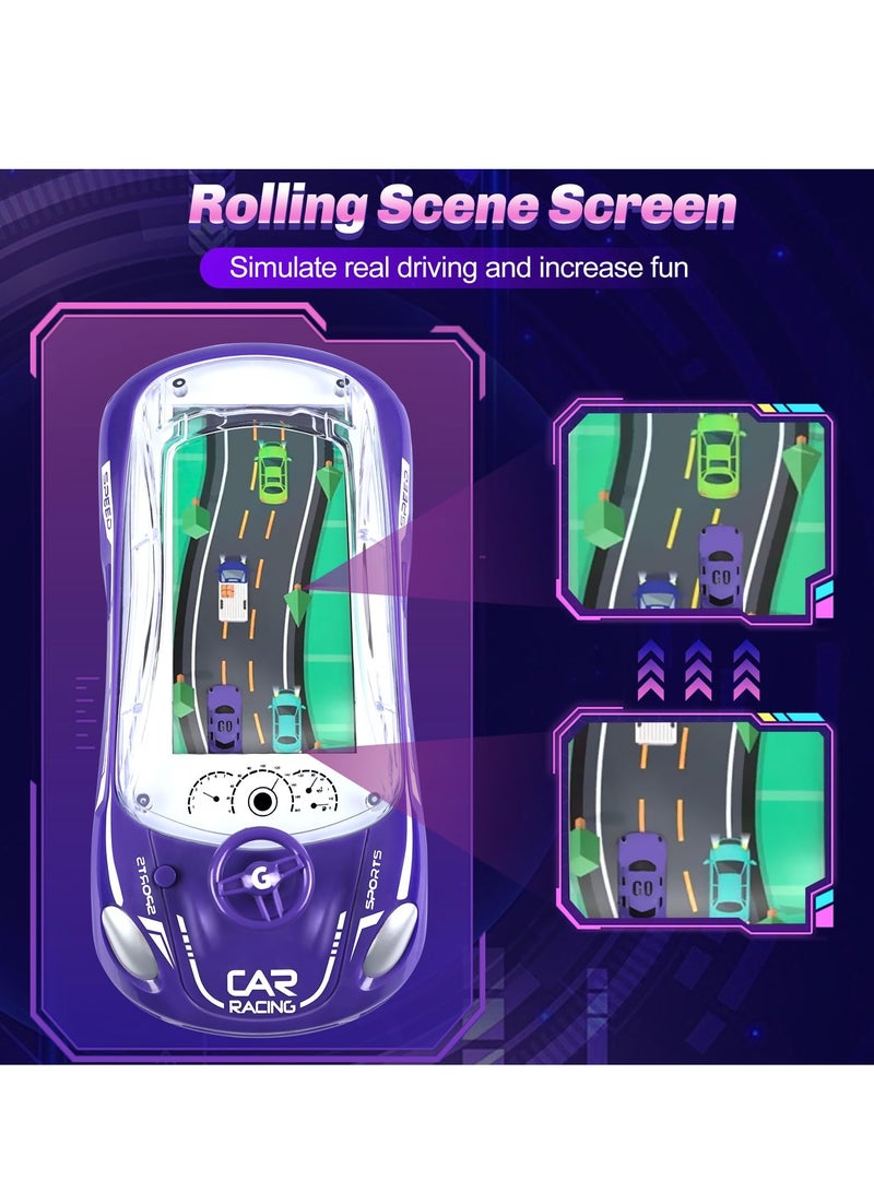 Handheld Car Racing Game for Kids, Simulation Racing Car Game Machine, Console Brain Game Thinking Training Large Screen, Exercise Hand-Eye Coordination for Children