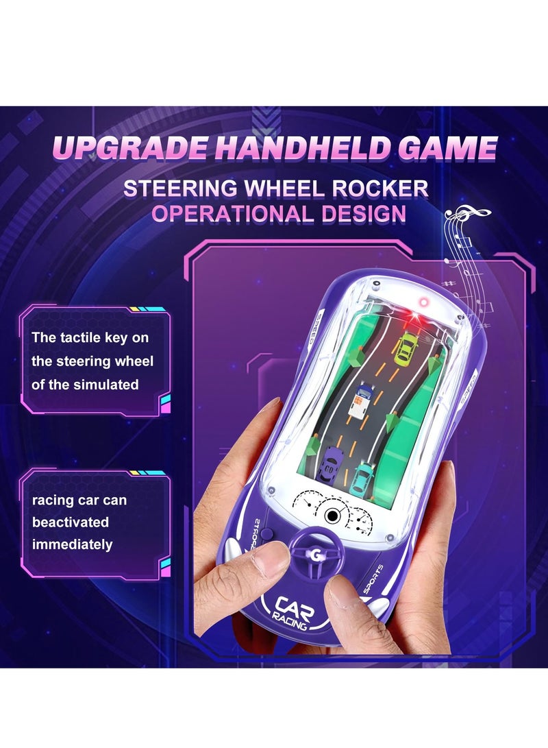 Handheld Car Racing Game for Kids, Simulation Racing Car Game Machine, Console Brain Game Thinking Training Large Screen, Exercise Hand-Eye Coordination for Children