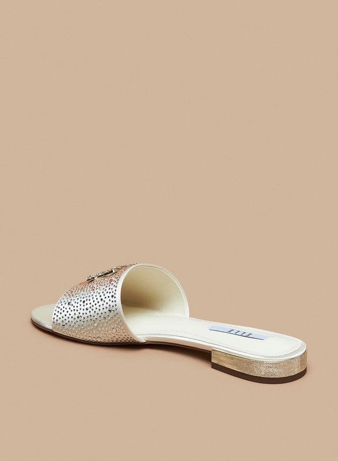 Women's Logo Detail Slip-On Sandals