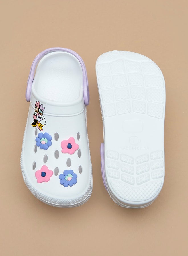 Girls Minnie Mouse and Daisy Duck Print Slip-On Clogs