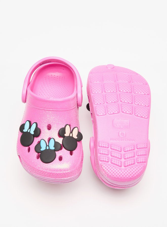 Girls Minnie Mouse Accent Slip-On Clogs