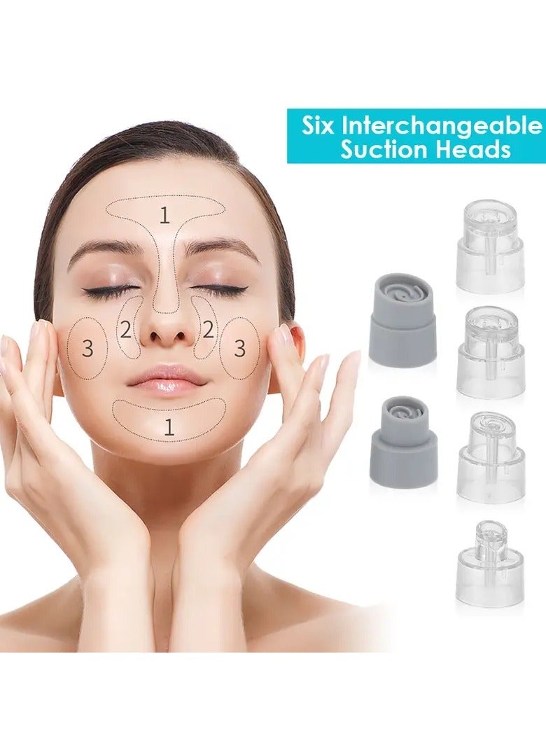 USB Rechargeable Electric Bubble Blackhead Remover - Water Cycle Pore Acne Pimple Removal Vacuum Suction Facial Cleaner Tool