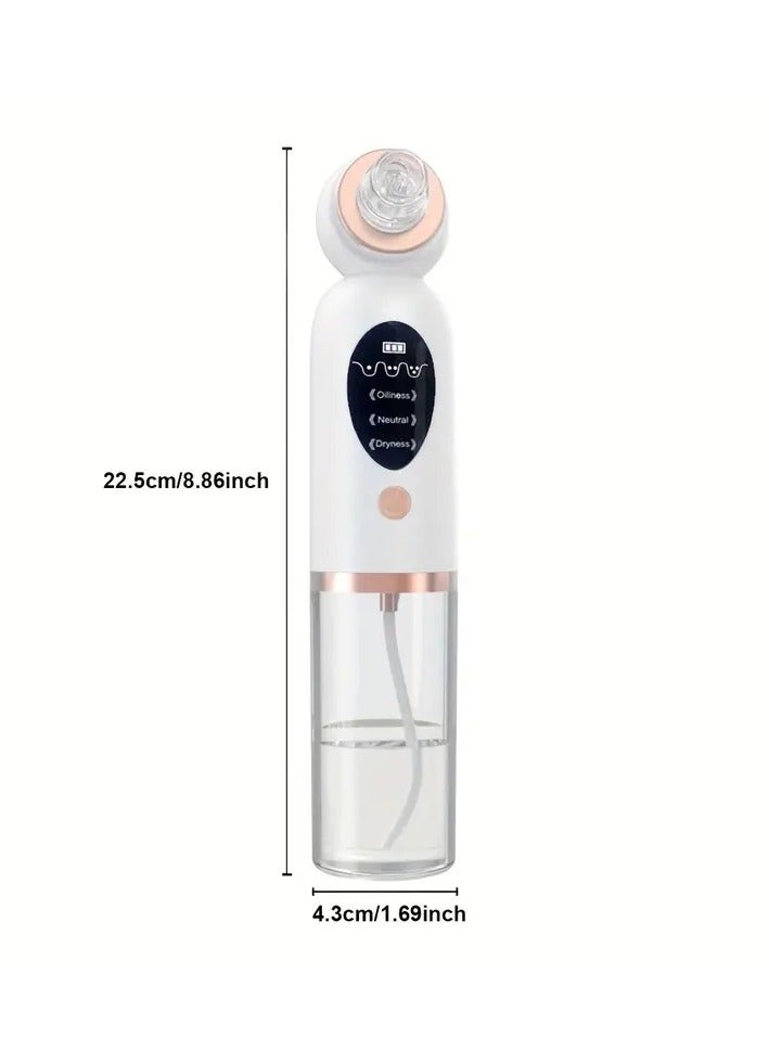 USB Rechargeable Electric Bubble Blackhead Remover - Water Cycle Pore Acne Pimple Removal Vacuum Suction Facial Cleaner Tool