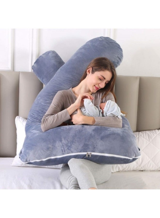 Pregnancy Pillow,U-Shape Full Body Pillow,140cm Maternity Pillows,Washable Pregnancy Pillows,Maternity Pillow for Pregnant with Velvet Cover,Removable for Sleeping Support for Back,Belly