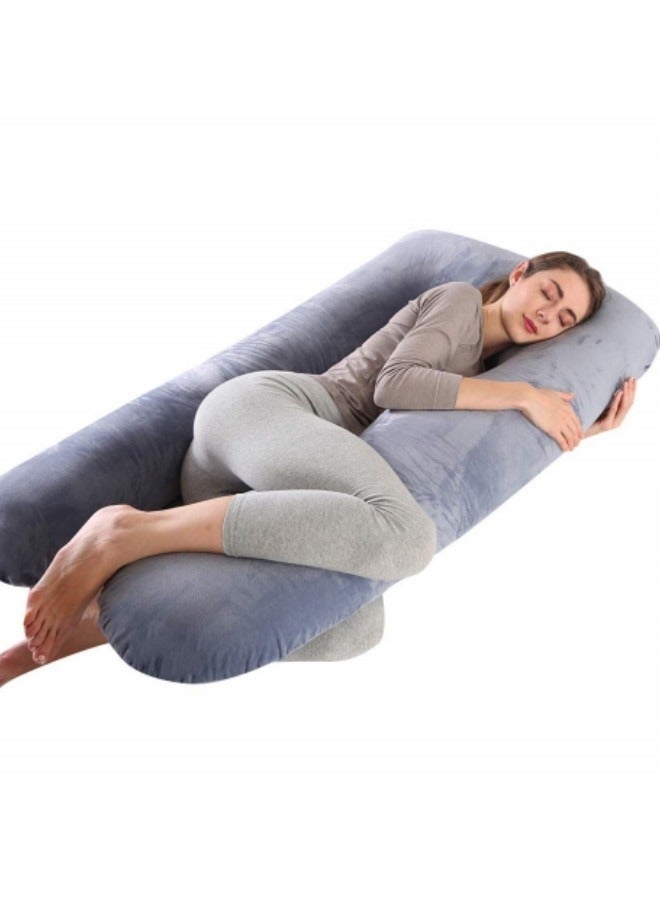 Pregnancy Pillow,U-Shape Full Body Pillow,140cm Maternity Pillows,Washable Pregnancy Pillows,Maternity Pillow for Pregnant with Velvet Cover,Removable for Sleeping Support for Back,Belly