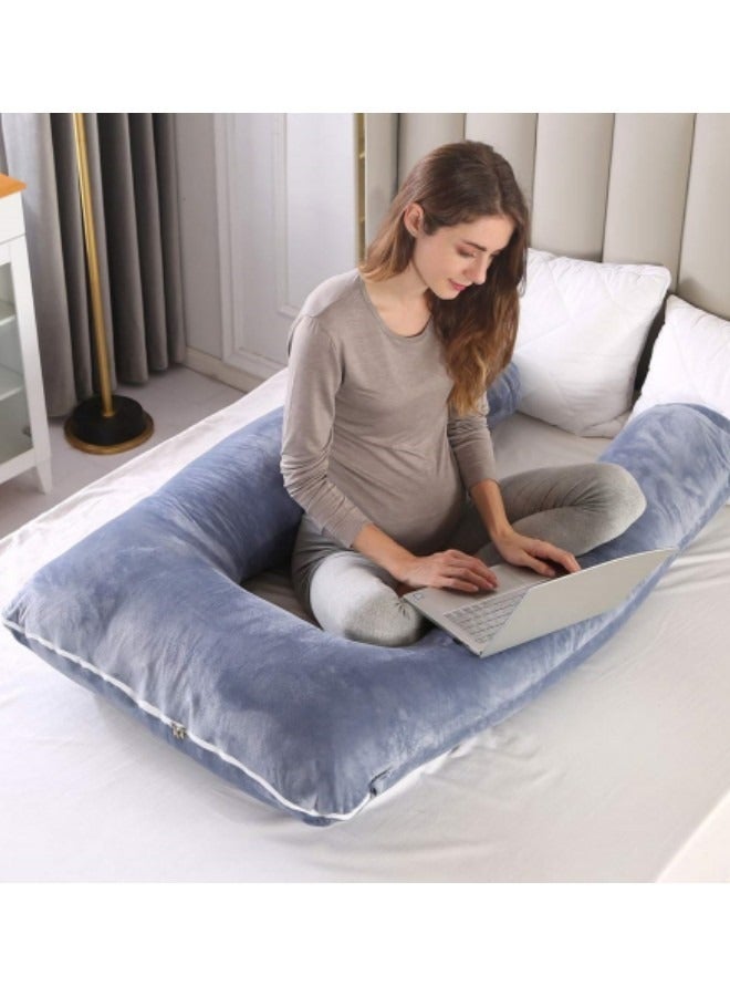 Pregnancy Pillow,U-Shape Full Body Pillow,140cm Maternity Pillows,Washable Pregnancy Pillows,Maternity Pillow for Pregnant with Velvet Cover,Removable for Sleeping Support for Back,Belly