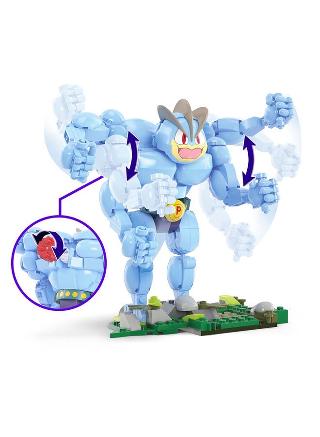 Pokémon Action Figure Building Toys, Machamp With 399 Pieces, 1 Poseable Character With Full Articulation, Gift Idea For Kids