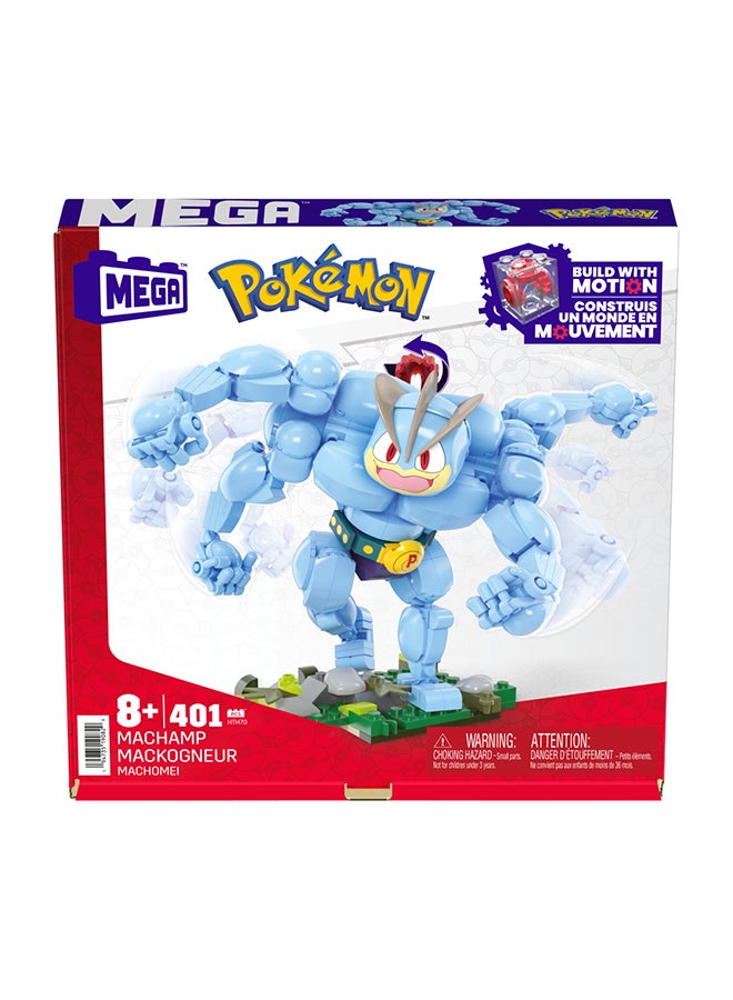Pokémon Action Figure Building Toys, Machamp With 399 Pieces, 1 Poseable Character With Full Articulation, Gift Idea For Kids