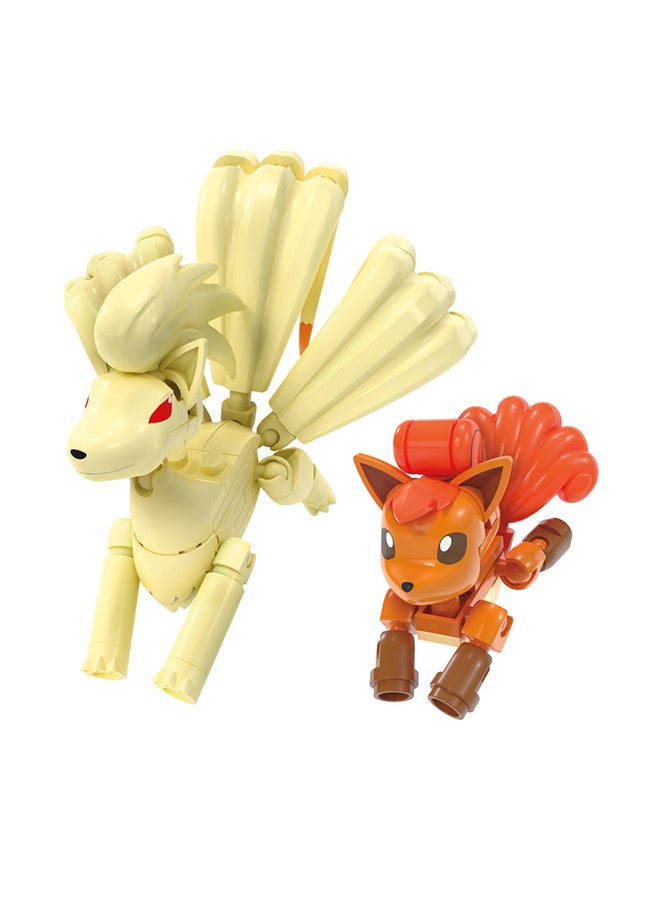 Pokémon Action Figure Building Toys, Vulpix Evolution Set With 145 Pieces And Ninetales, 2 Poseable Characters, Gift Idea For Kids