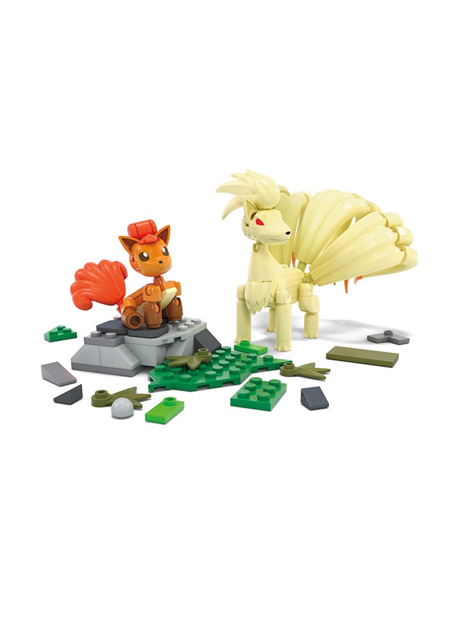 Pokémon Action Figure Building Toys, Vulpix Evolution Set With 145 Pieces And Ninetales, 2 Poseable Characters, Gift Idea For Kids