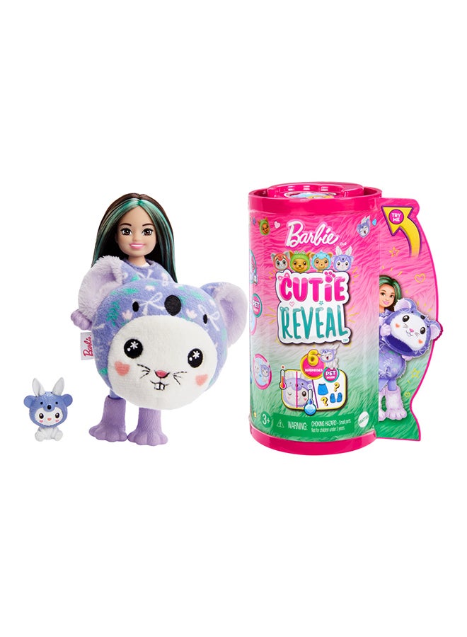 Cutie Reveal Chelsea Doll & Accessories, Animal Plush Costume & 6 Surprises Including Color Change, Bunny As Koala