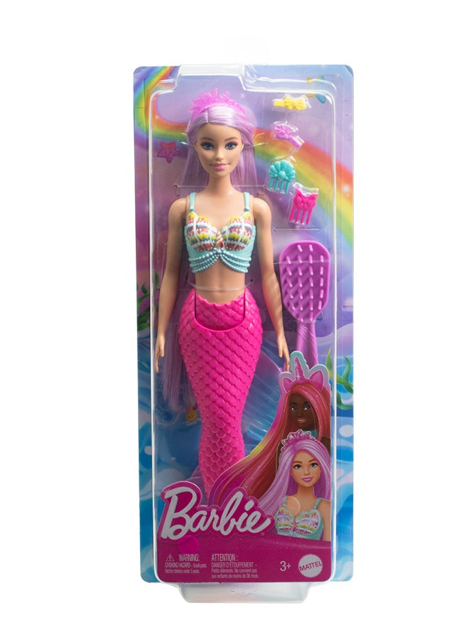 Mermaid Doll with 7-Inch-Long Fantasy Hair & Accessories for Styling Play