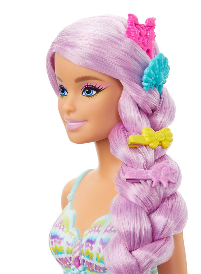 Mermaid Doll with 7-Inch-Long Fantasy Hair & Accessories for Styling Play