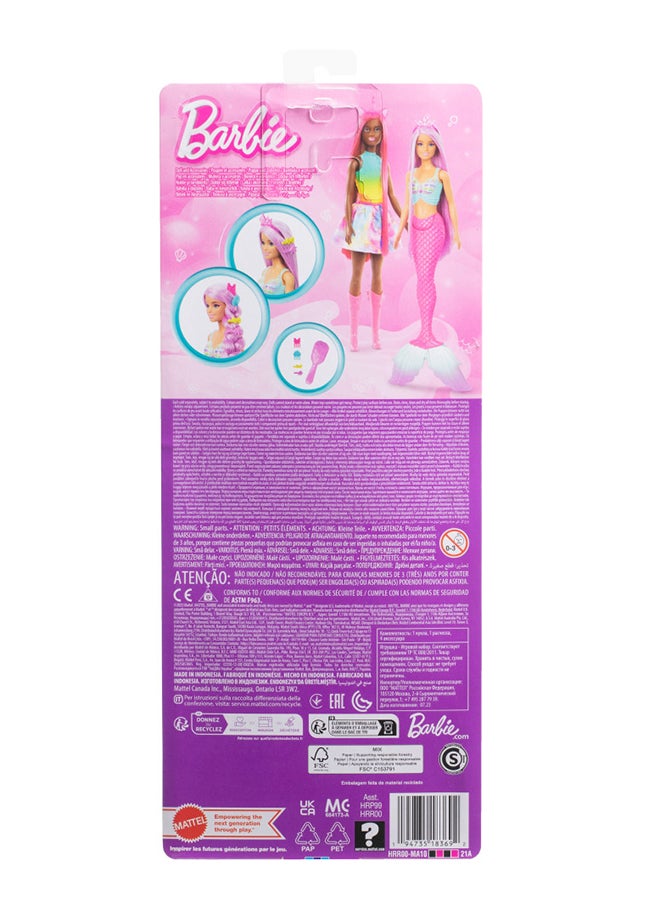 Mermaid Doll with 7-Inch-Long Fantasy Hair & Accessories for Styling Play